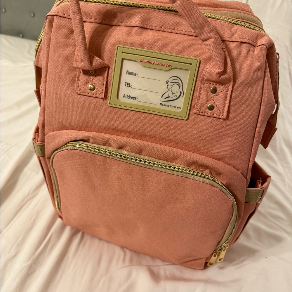 Chic Pink Baby Bag - Diaper Bag Backpack w/ changing pad